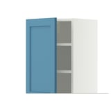 METOD Wall cabinet with shelves, white/Lerhyttan blue, 40x60 cm