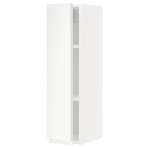 White ikea METOD kitchen cabinet with voxtorp fronts.