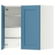 METOD Wall cb f extr hood w shlf/door, white/Lerhyttan blue, 60x60 cm