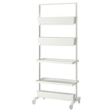 MITTZON Frame w cstrs/disp shlf/cable box, white, 85x205 cm