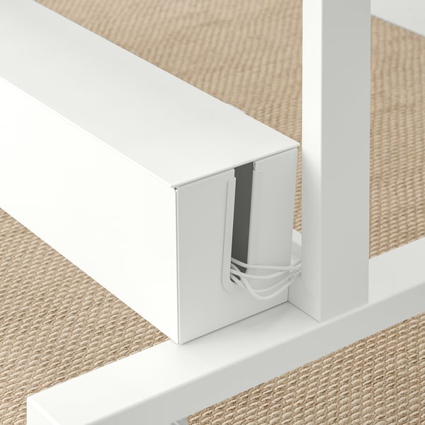 MITTZON Frame w cstrs/disp shlf/cable box, white, 85x205 cm