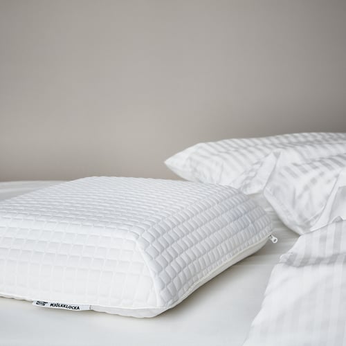 MJÖLKKLOCKA ergonomic pillow, side/back sleeper, 41x51 cm IKEA