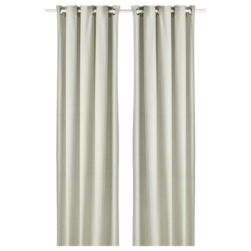 MOALINA beige curtains, textured fabric, vertical lines, eyelet top, privacy, light control.