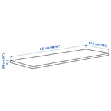 MÖCKLERYD Worktop, white/laminate, 123x2.2 cm