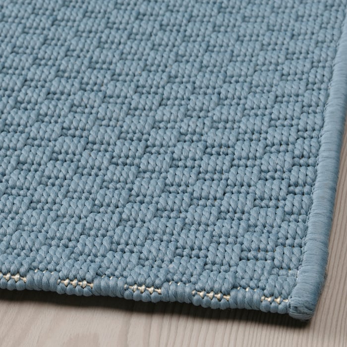 MORUM rug flatwoven, in/outdoor, light blue, 160x230 cm IKEA