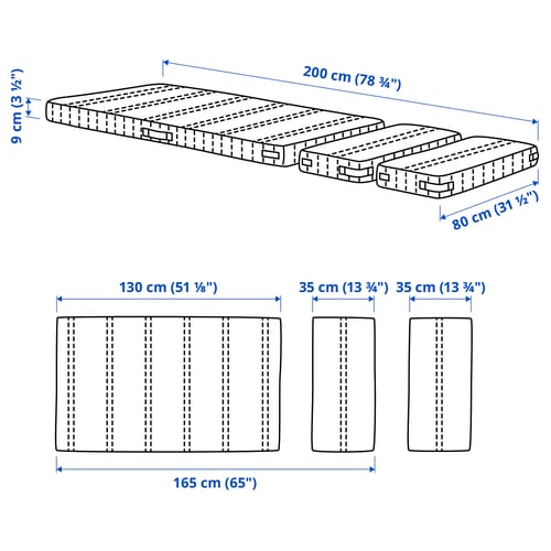 Illustration with measurements for the product: NATTSMYG.