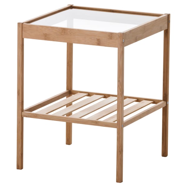 NESNA Bedside table, bamboo, 36x35 cm