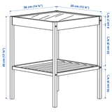 NESNA Bedside table, bamboo, 36x35 cm