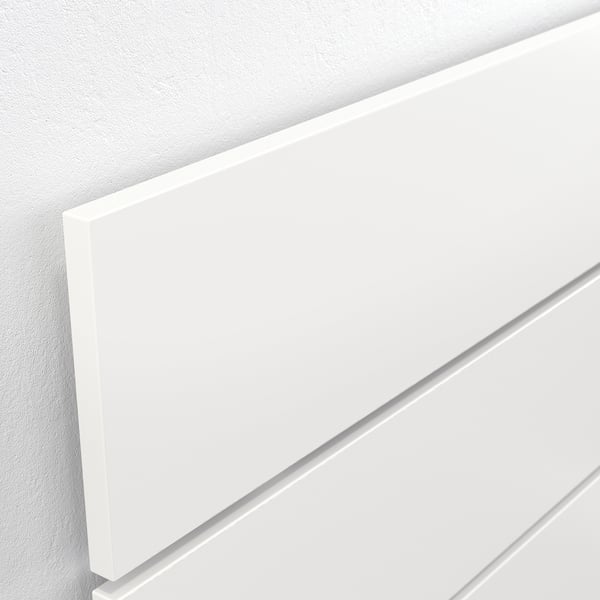 NORDLI Bed frame with storage and mattress, with headboard white/Åkrehamn medium firm, 140x200 cm