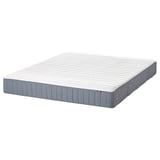 NORDLI Bed frame with storage and mattress, with headboard white/Valevåg extra firm, 140x200 cm