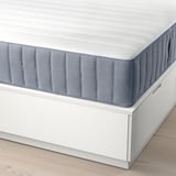NORDLI Bed frame with storage and mattress, with headboard white/Valevåg extra firm, 140x200 cm