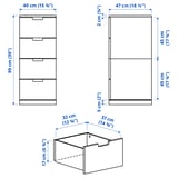 NORDLI Chest of 4 drawers, white, 40x99 cm