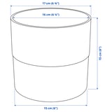 NYPON Plant pot, in/outdoor grey, 15 cm