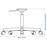 ÖRFJÄLL Chair frame, swivel, black