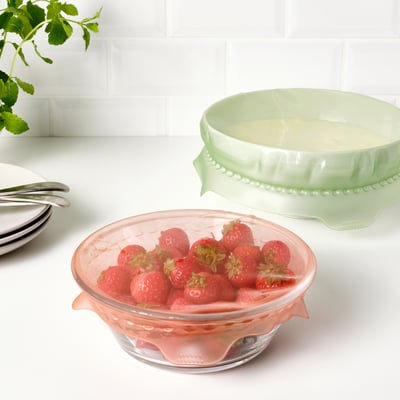 ÖVERMÄTT Food cover, set of 2, silicone