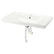 Option: ORRSJÖN Wash-basin with water trap, white, 82x49 cm