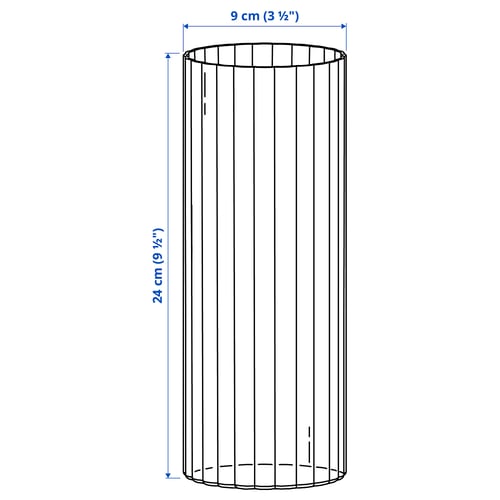 PÄRLGLADA Vase, clear glass, 24 cm