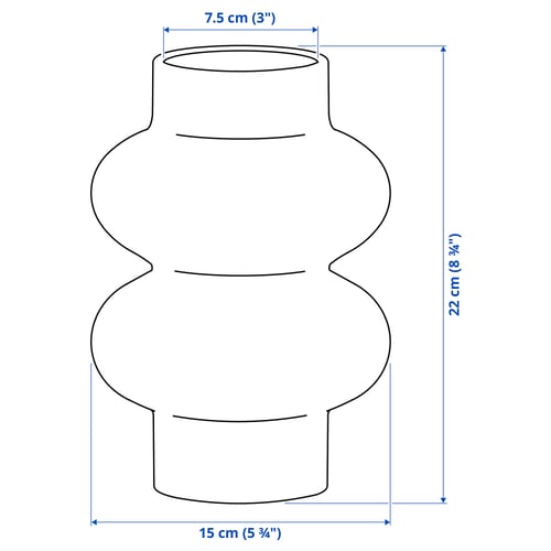 Illustration with measurements for the product: PÄRLHÄGG.