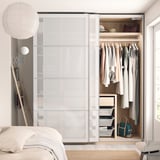 PAX 2 wardrobe frames, white stained oak effect, 200x58x236 cm