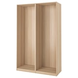 PAX 2 wardrobe frames, white stained oak effect, 150x58x236 cm