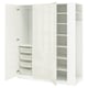 PAX / FARDAL Wardrobe combination, white high-gloss white/white, 170x60x201 cm