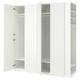 PAX / FORSAND Wardrobe, white/white, 220x60x236 cm