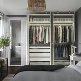 PAX / GULLABERG Wardrobe combination, white/white, 200x60x236 cm