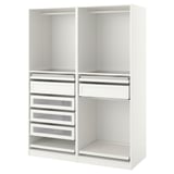 PAX Wardrobe combination, white, 150x58x201 cm