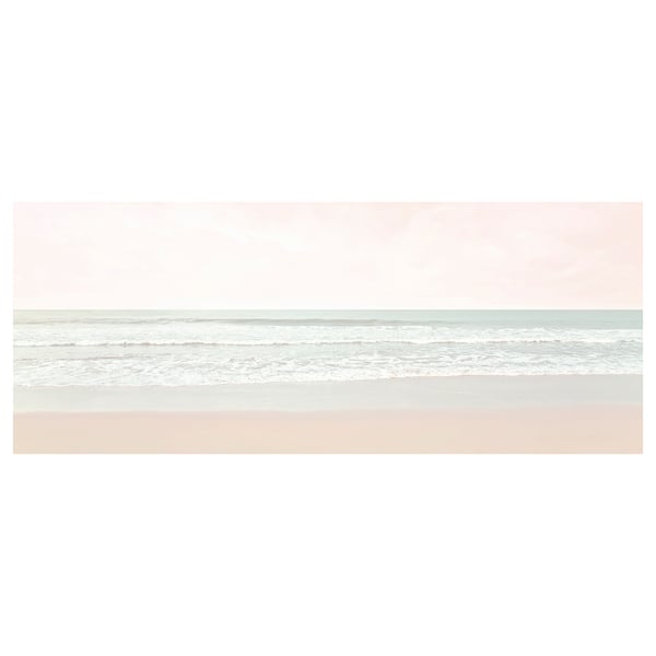 PJÄTTERYD poster, light beach scene, rectangular, soft colours.