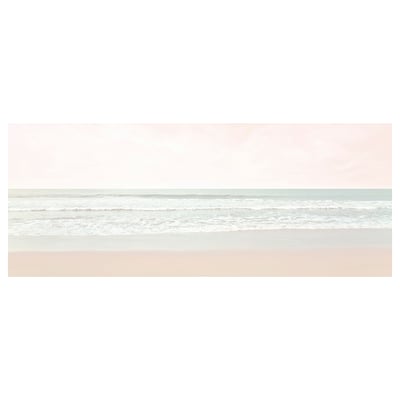 PJÄTTERYD poster, light beach scene, rectangular, soft colours.