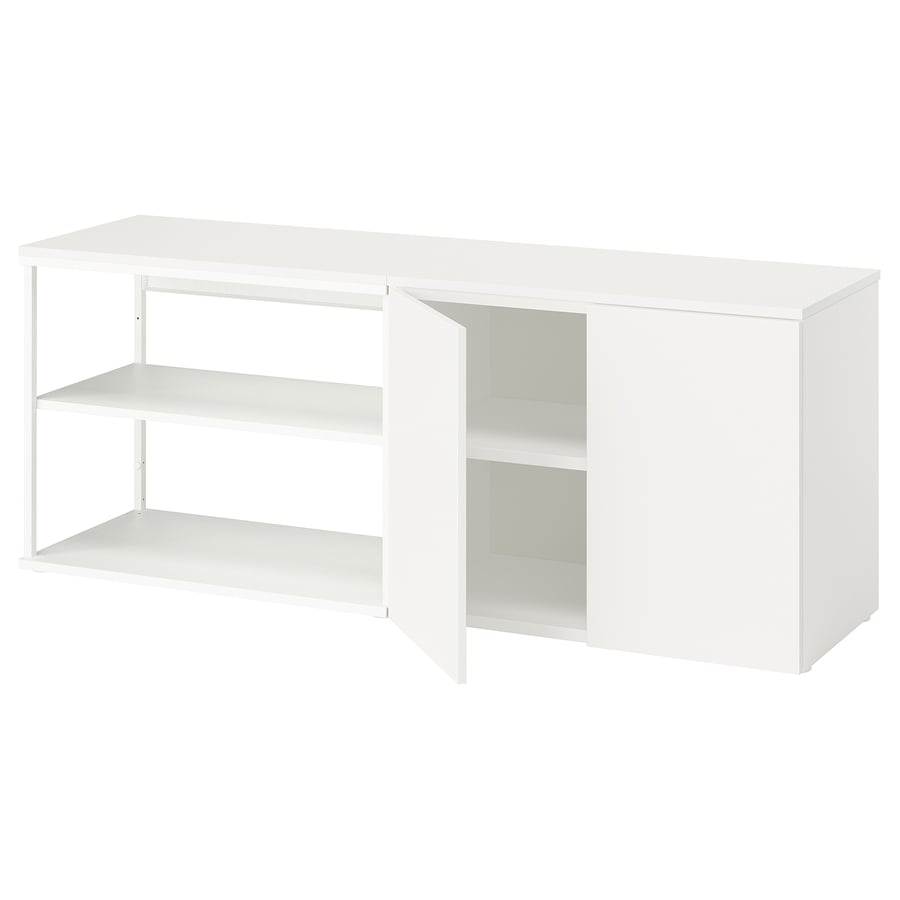 PLATSA Open storage combination w 2 doors white Fonnes/white IKEA