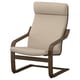 POÄNG Armchair, walnut effect/Kelinge beige