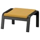 POÄNG Footstool, black/Kelinge dark yellow