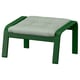 POÄNG Footstool, dark green/Gunnared light green