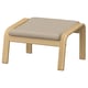 POÄNG Footstool, oak/Kelinge beige