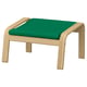 POÄNG Footstool, oak/Vissle deep green