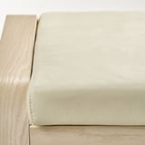 POÄNG Footstool, white stained oak veneer/Glose eggshell