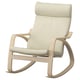 POÄNG Rocking-chair, white stained oak veneer/Glose eggshell