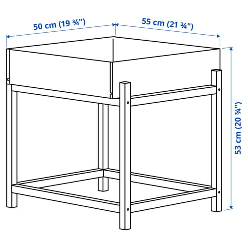 Illustration with measurements for the product: PRIMÄRSKOG.