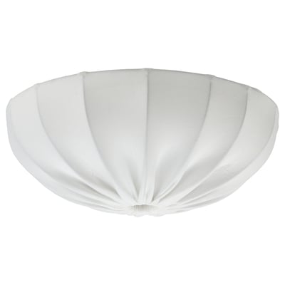 White REGNSKUR ceiling lamp with dome-shaped textile shade.