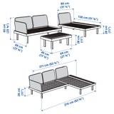 REVSKÄR 3-seat conversation set, anthracite outdoor
