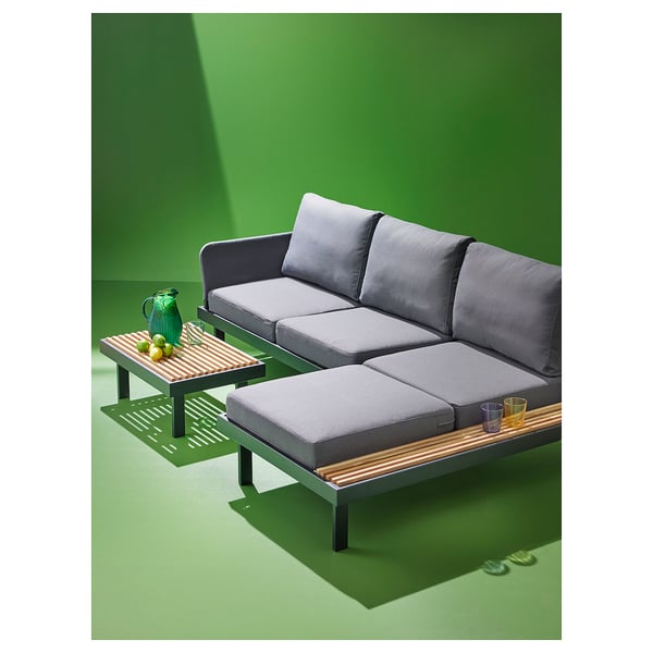 REVSKÄR 3-seat conversation set, anthracite outdoor