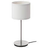 RINGSTA / SKAFTET Table lamp, white/nickel-plated, 41 cm