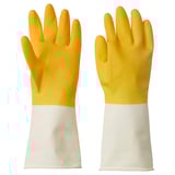 RINNIG Cleaning gloves, bright yellow/off-white, M