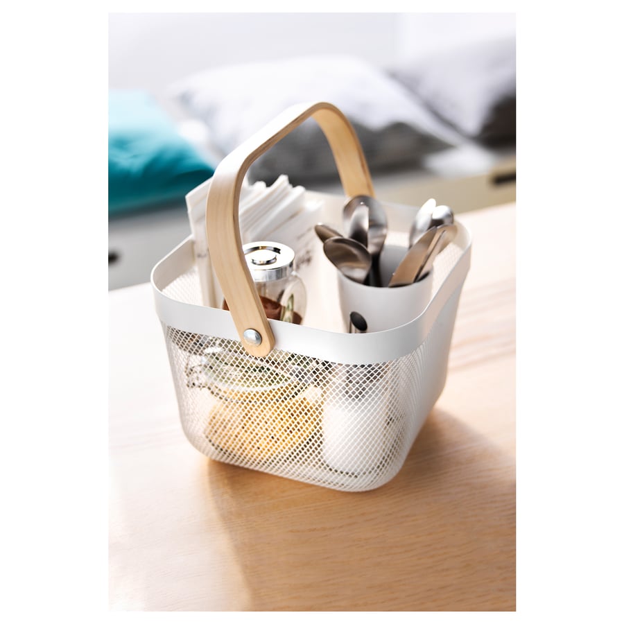 RISATORP basket, white, 25x26x18 cm IKEA