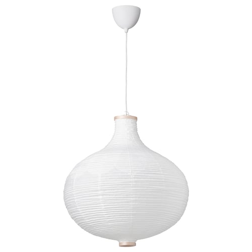 RISBYN / HAVSDJUP Pendant lamp, onion shape/white, 57 cm
