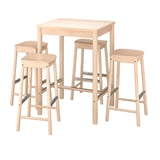 RÖNNINGE / RÖNNINGE Bar table and 4 bar stools, birch/birch
