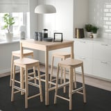 RÖNNINGE / RÖNNINGE Bar table and 4 bar stools, birch/birch