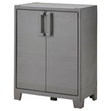 RUNMARÖ Cabinet with doors, dark grey indoor /outdoor, 80x44x100 cm