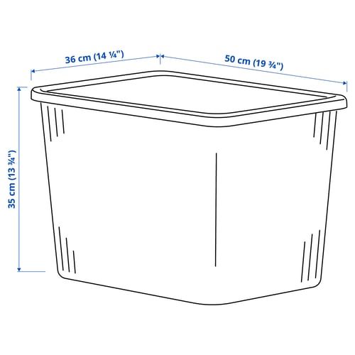 Illustration with measurements for the product: RYKTA.
